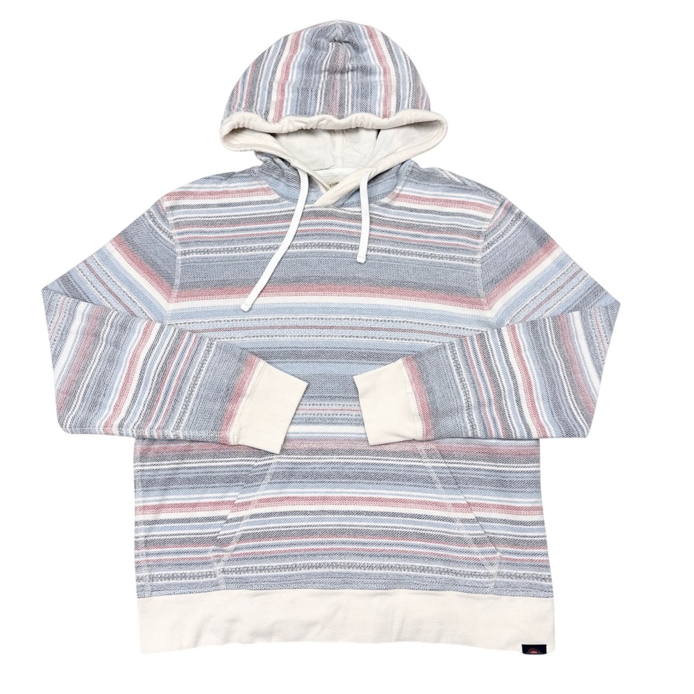 Faherty Sweatshirt Men's Size Large Byron Bay Hoodie Pullover Casual Striped